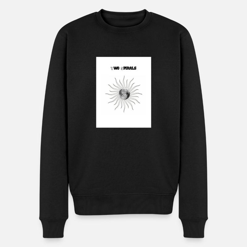 Zwei Spiralen - Kunst 2 - Männer Premium Bio Pullover - Schwarz