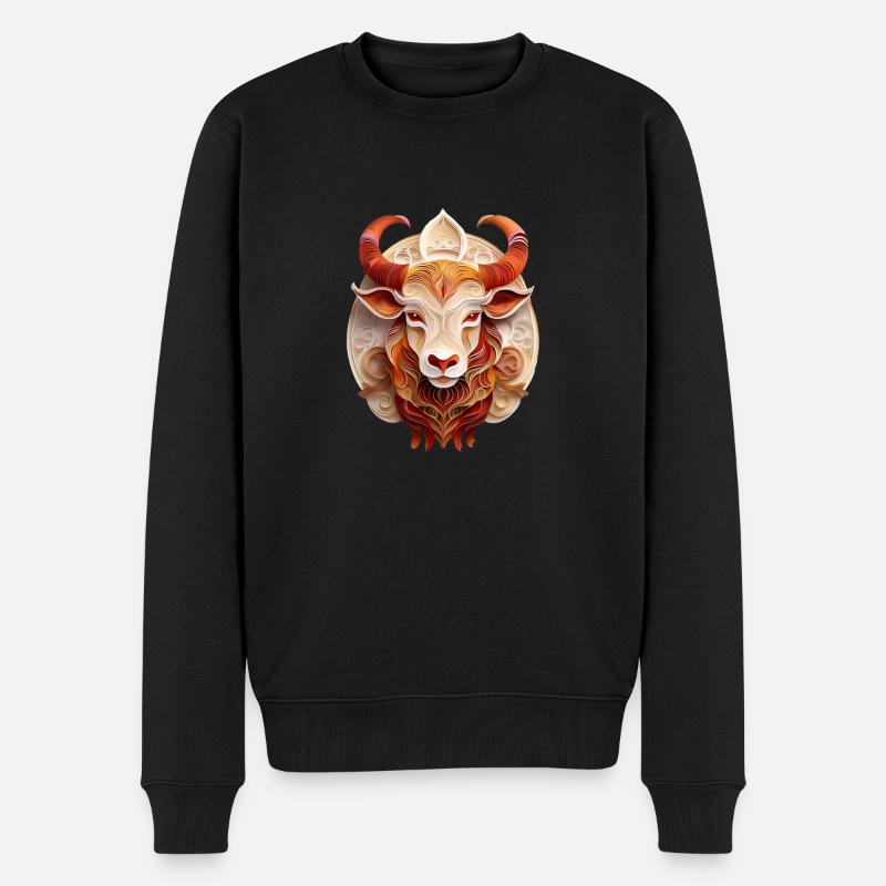 Signe du zodiaque Taureau - Pull Premium bio Homme - noir