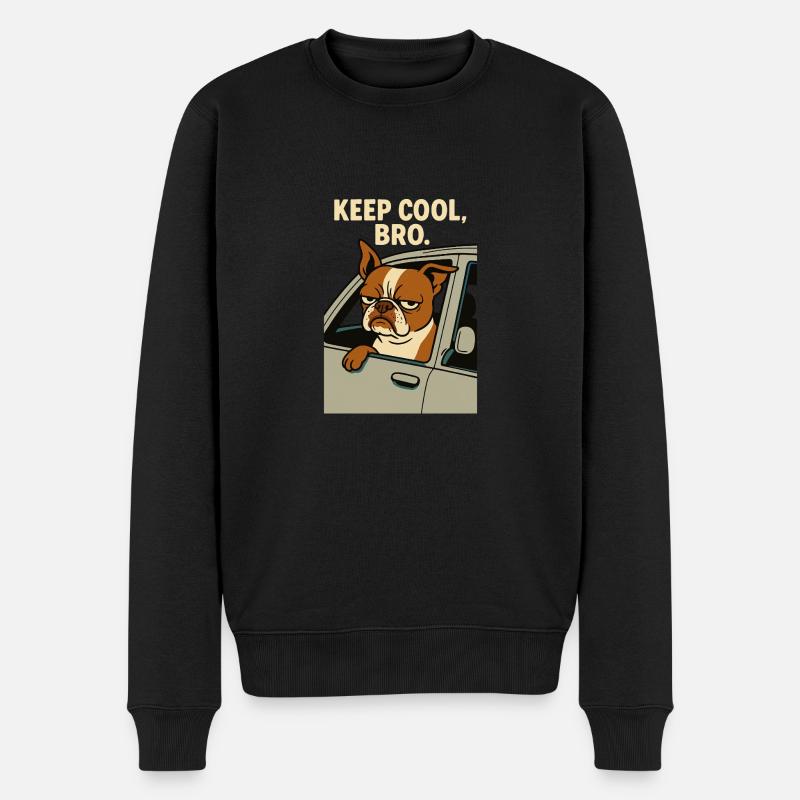 Keep Cool, Bro Pablo - Männer Premium Bio Pullover - Schwarz