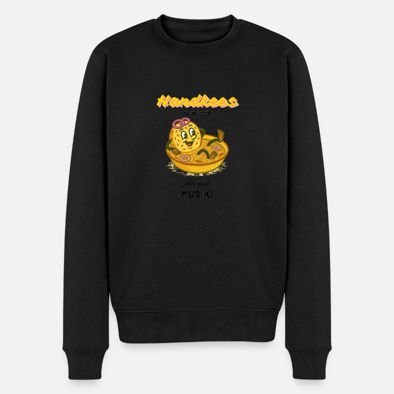 handkees mit musik - Männer Premium Bio Pullover - Schwarz