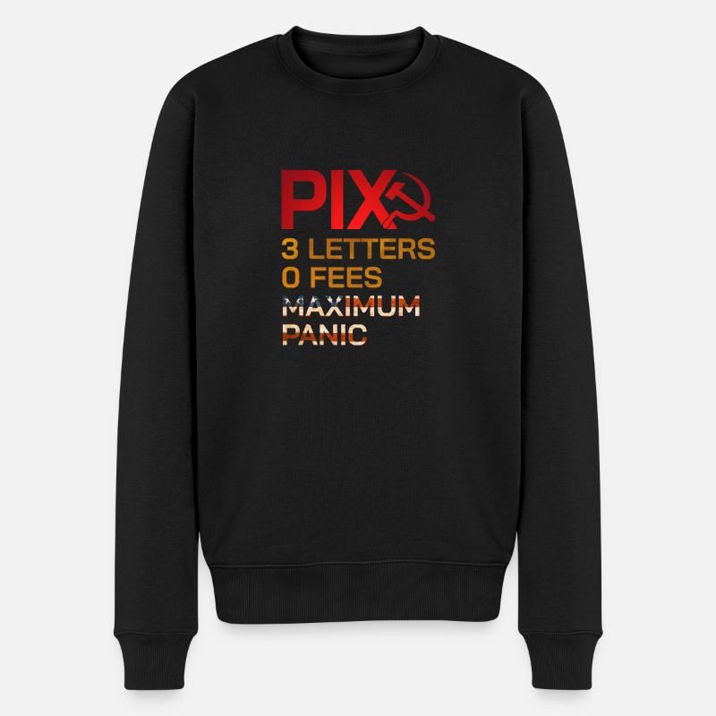 PIX - Männer Premium Bio Pullover - Schwarz