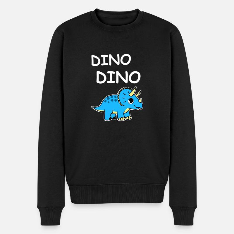 Dinosaure tricératops - Pull Premium bio Homme - noir