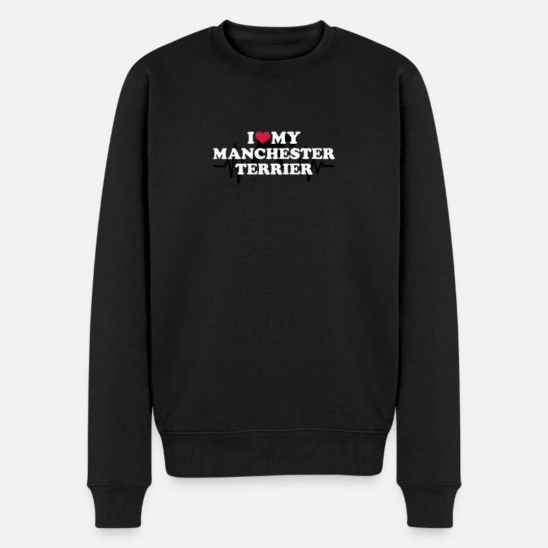 Kerry Blue Terrier - Männer Premium Bio Pullover - Schwarz