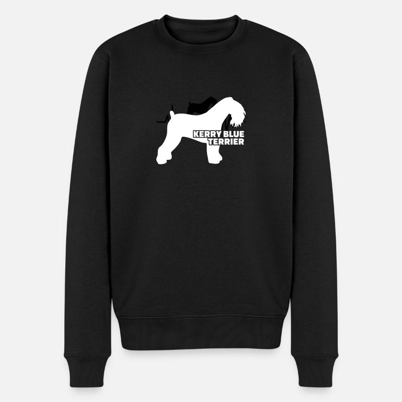 Kerry Blue Terrier - Männer Premium Bio Pullover - Schwarz