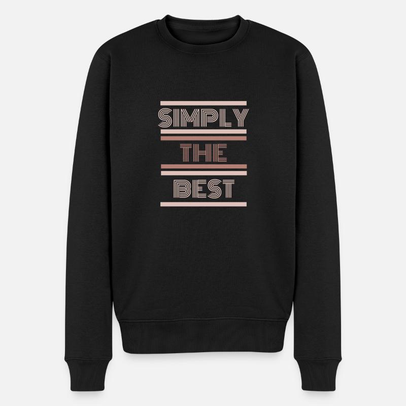 Simply the Best Aufdruck - Männer Premium Bio Pullover - Schwarz