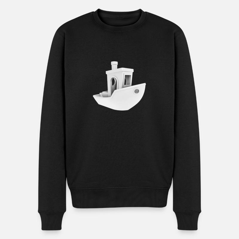 Benchy 3D - Männer Premium Bio Pullover - Schwarz
