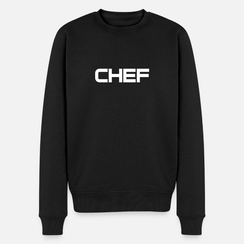 Chef - Männer Premium Bio Pullover - Schwarz