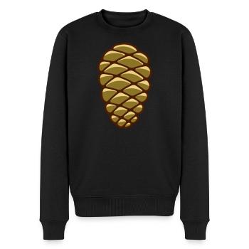 Un cône de pin - Pull Premium bio Homme - noir - Devant - Nico (187cm)