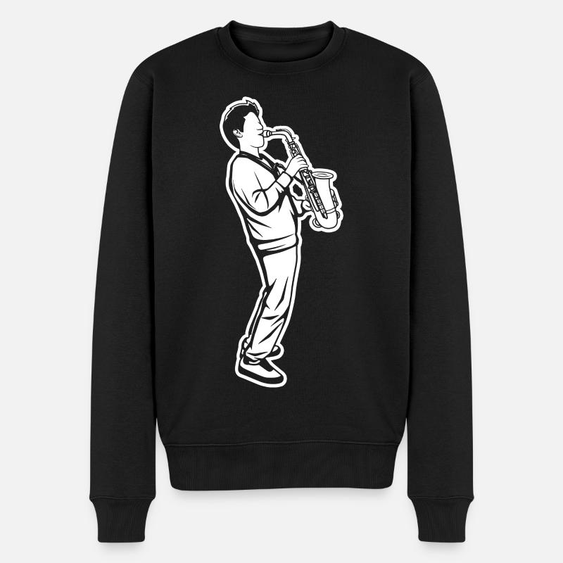 Saxophone Enfant - Pull Premium bio Homme - noir