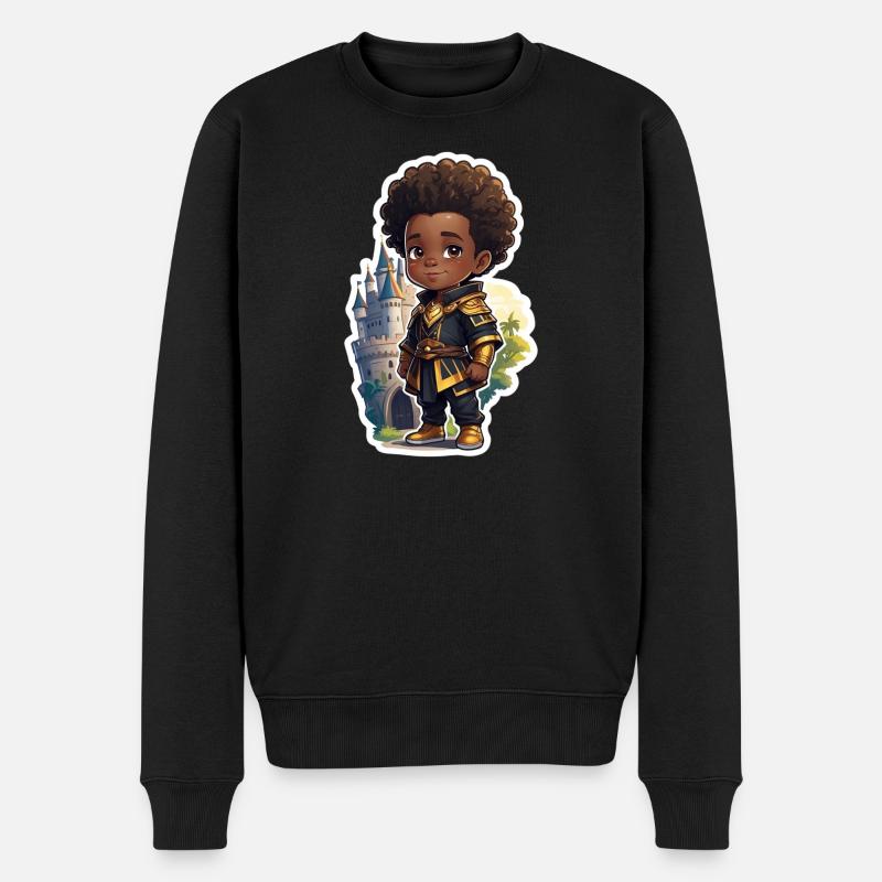 Plein Lune Guerrier Garçons Design - Pull Premium bio Homme - noir