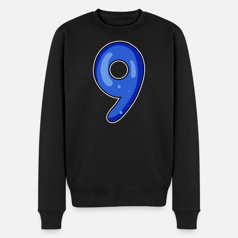 9 - Männer Premium Bio Pullover - Schwarz