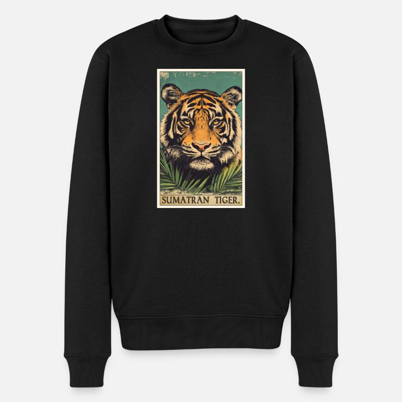 Tigre de Sumatra - Pull Premium bio Homme - noir