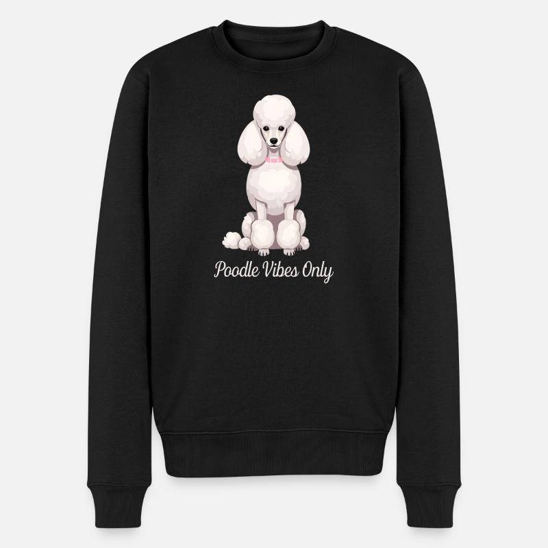 Poodle Vibes Only - Caniche élégant - Pull Premium bio Homme - noir