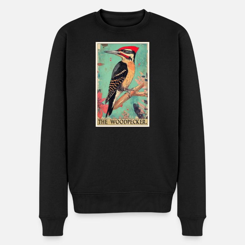 Spechte Specht - Männer Premium Bio Pullover - Schwarz
