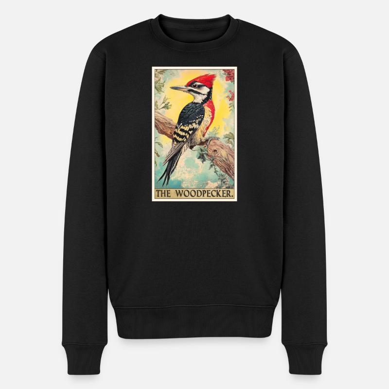 Spechte Specht - Männer Premium Bio Pullover - Schwarz
