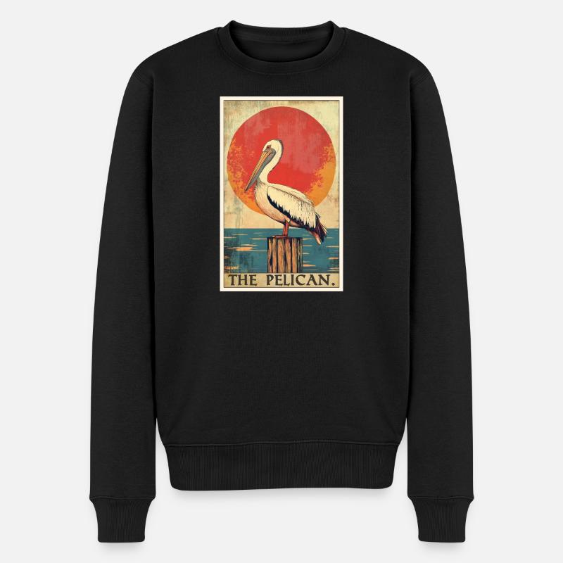 Pélicans Pélican - Pull Premium bio Homme - noir