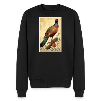 Fasane Fasan - Männer Premium Bio Pullover - Schwarz - Vorne - Nico (187cm)
