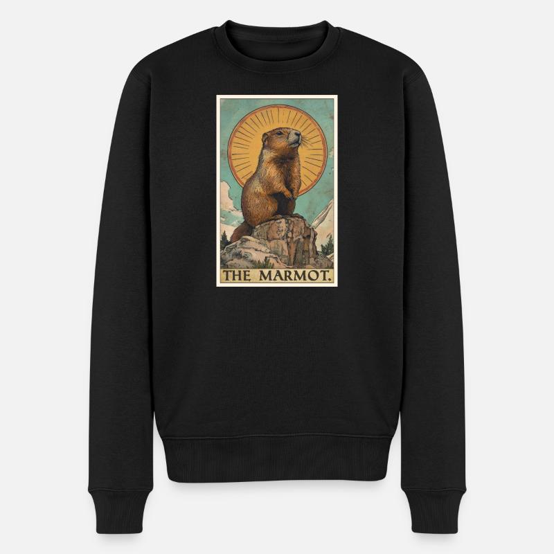 Marmottes Marmotte - Pull Premium bio Homme - noir