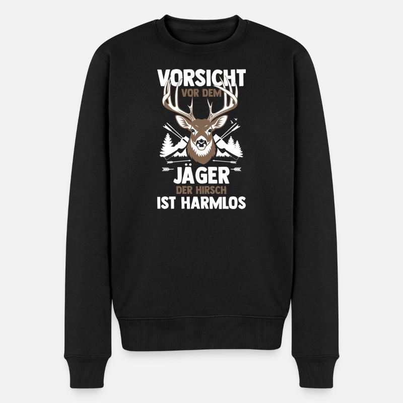Jagd Jagen Waidmann Jäger - Männer Premium Bio Pullover - Schwarz