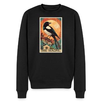 Elstern Elster - Männer Premium Bio Pullover - Schwarz - Vorne - Nico (187cm)