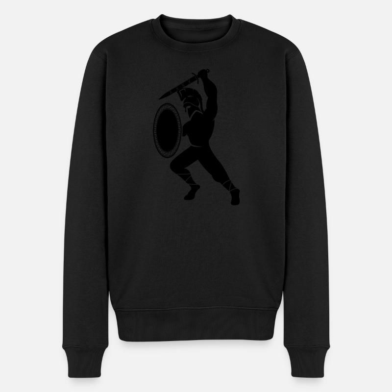 sparta krieger - Männer Premium Bio Pullover - Schwarz