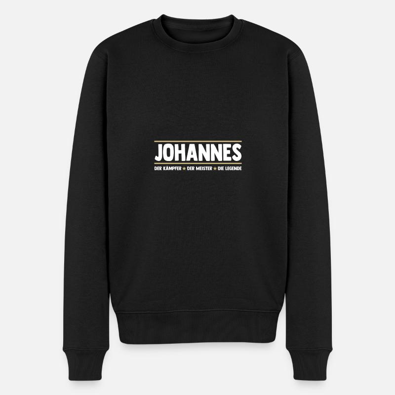 Johannes - Männer Premium Bio Pullover - Schwarz