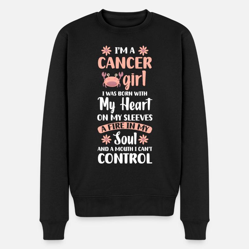 Cancer Astrologie Eau Jupiter - Pull Premium bio Homme - noir