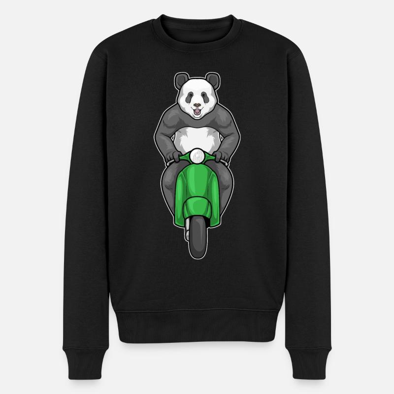 Trottinette Panda - Pull Premium bio Homme - noir