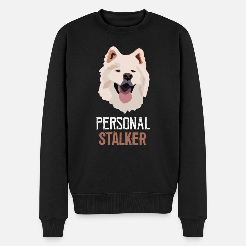 Personal Stalker Samoyed - Men's Premium Organic Jumper - black