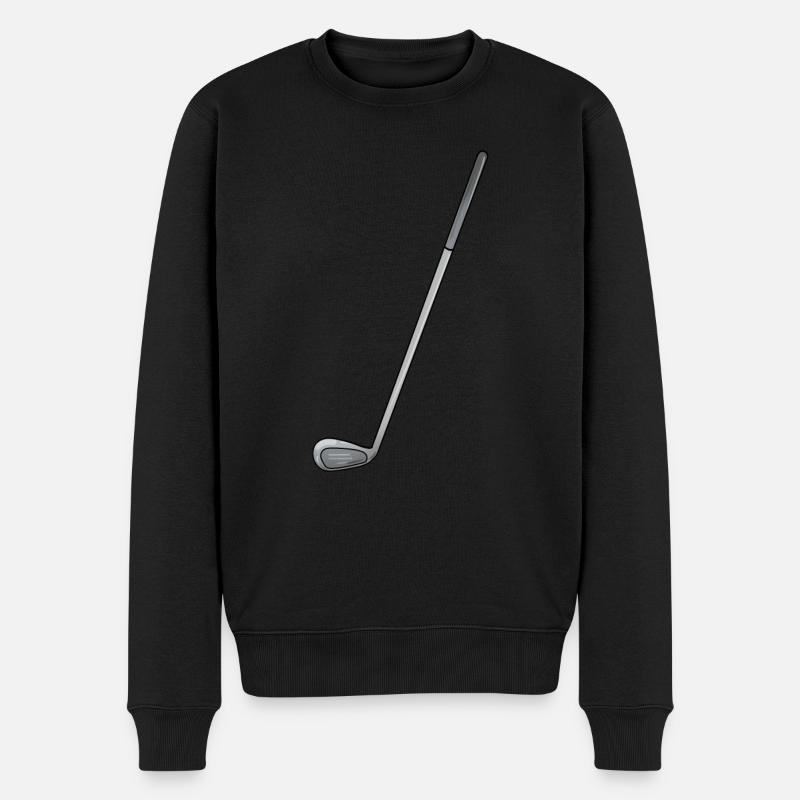Golfschläger - Männer Premium Bio Pullover - Schwarz