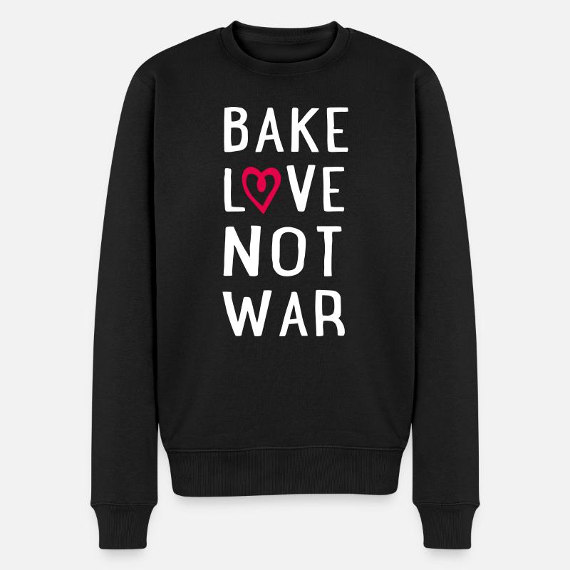 backen - Männer Premium Bio Pullover - Schwarz
