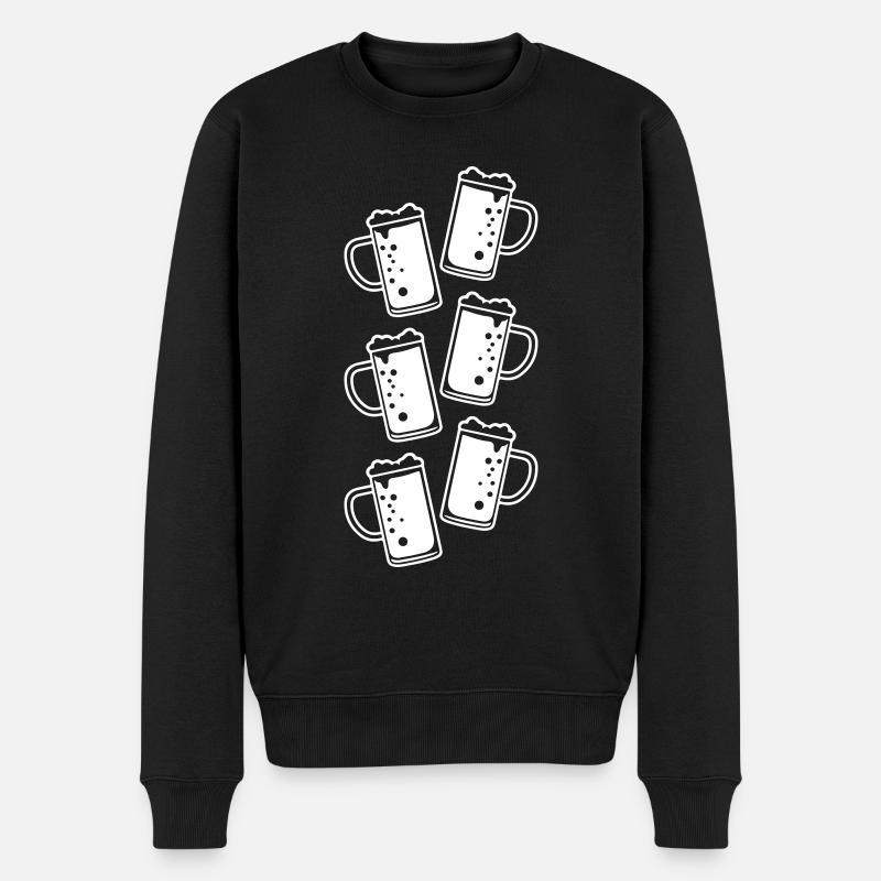 Bierkrug Bier Icon - Männer Premium Bio Pullover - Schwarz