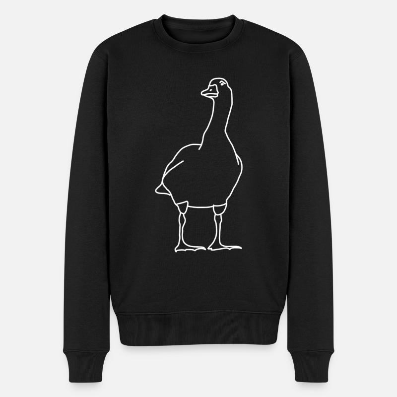 Oie linéaire - Pull Premium bio Homme - noir