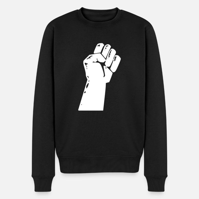 Revolution! (V) - Männer Premium Bio Pullover - Schwarz