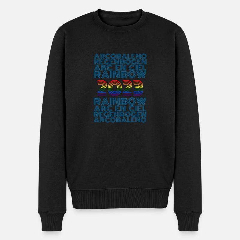 Rainbow 2023 - Männer Premium Bio Pullover - Schwarz