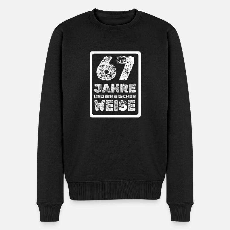 Alter 67 - Männer Premium Bio Pullover - Schwarz