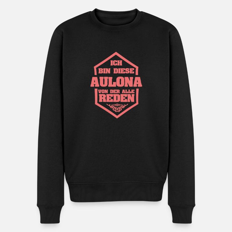 Rufname Aulona - Männer Premium Bio Pullover - Schwarz