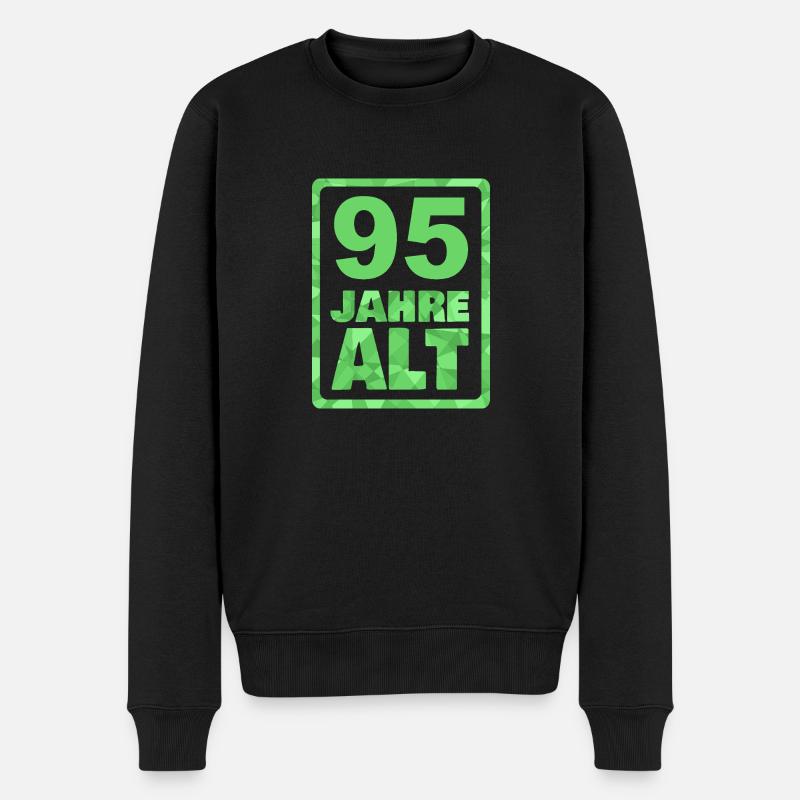 Jahr 95 - Männer Premium Bio Pullover - Schwarz
