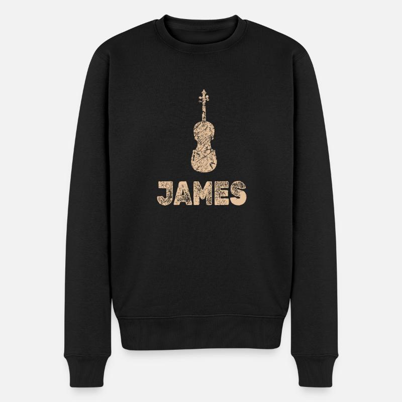 Bratsche James - Männer Premium Bio Pullover - Schwarz