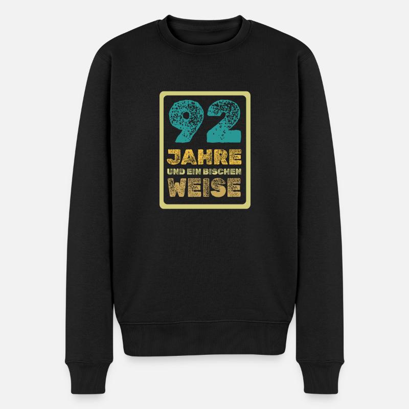 Spruch 92 - Männer Premium Bio Pullover - Schwarz