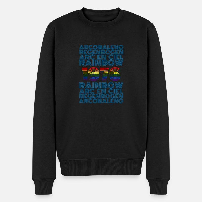 Rainbow 1976 - Männer Premium Bio Pullover - Schwarz