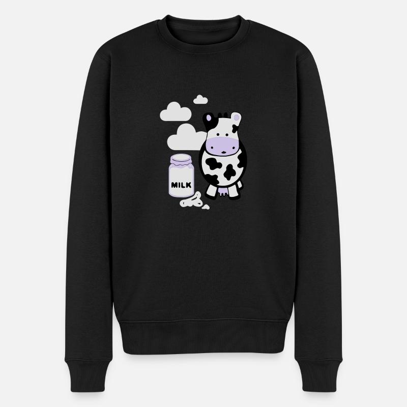 kuh milk - Pull Premium bio Homme - noir