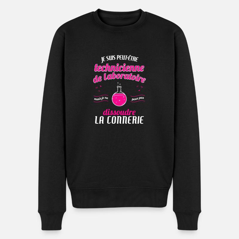 TECHNIIENNE de laboratoire Connerie - Pull Premium bio Homme - noir