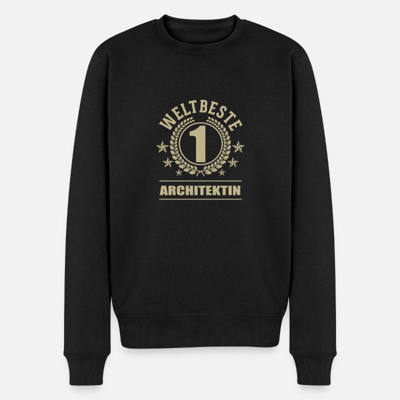 Weltbeste Architektin - Männer Premium Bio Pullover - Schwarz