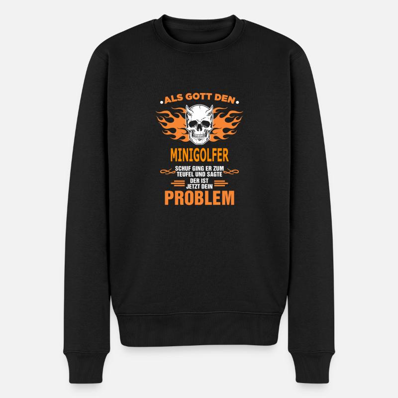 MINIGOLFER - Männer Premium Bio Pullover - Schwarz