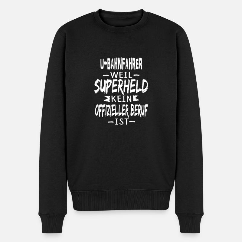 U-BAHNFAHRER - Männer Premium Bio Pullover - Schwarz