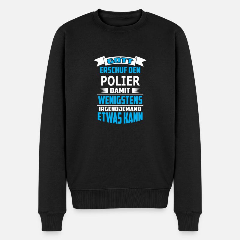 POLIER - Männer Premium Bio Pullover - Schwarz