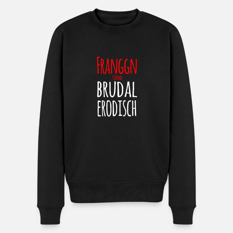 brudal erodisch - Männer Premium Bio Pullover - Schwarz