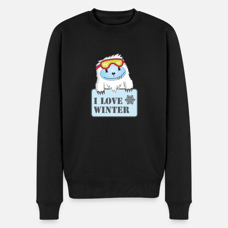 Yeti - J'aime l'hiver - Pull Premium bio Homme - noir