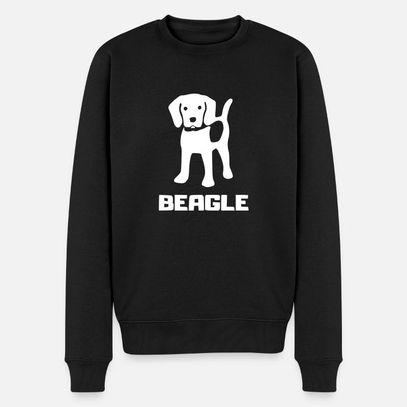 beagle - Männer Premium Bio Pullover - Schwarz